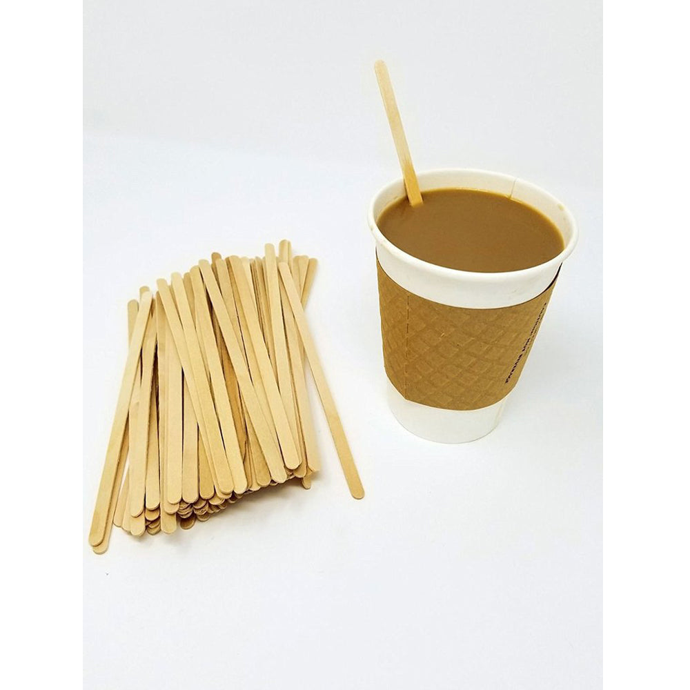 7 Wooden Coffee Stir Sticks - Sustainable Round-End Coffee Stirrers - 1000  Pcs Cocktail Stirrer