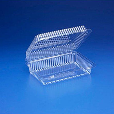 9 x 6 x 2 Danish Loaf Cakes Clear Hinged Containers/Case of 300