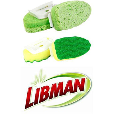 Libman Glass & Dish Wand Scrub Cleaner Brush Bundle - Non Scratch Dishwand  Scrubber Sponges with Kitchen Scrubbing Brush & Scouring Sponge Refills 