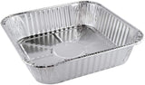 8" Square Disposable Aluminum Cake Pans - Foil Pans perfect for baking cakes, roasting, homemade breads | 8 x 8 x 2 in With Flat Lids (10 Count)