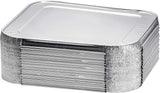 8" Square Disposable Aluminum Cake Pans - Foil Pans perfect for baking cakes, roasting, homemade breads | 8 x 8 x 2 in With Flat Lids (10 Count)