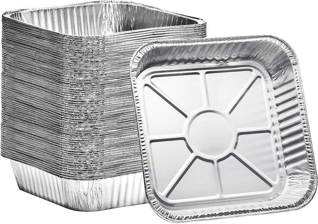 8 Square Disposable Aluminum Cake Pans - Foil Pans perfect for baking –  eDayDeal